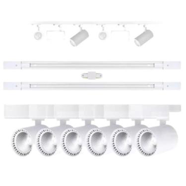 Imagem de Kit Trilho Eletrificado 2m8 Spots Led 7w Branco Neutro 4000k Bivolt - 
