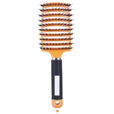 Imagem de Escova de Nylon Extra Larga para Cabelos Cacheados - Desembaraçador para Cabelos Molhados e Fofinhos | Ferramentas para Modelar Cabelos Grossos com Cerdas Massageadoras (A20)