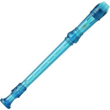 Imagem de Flauta Doce Soprano Germânica Yamaha Yrs20g Azul Translúcido, Azul