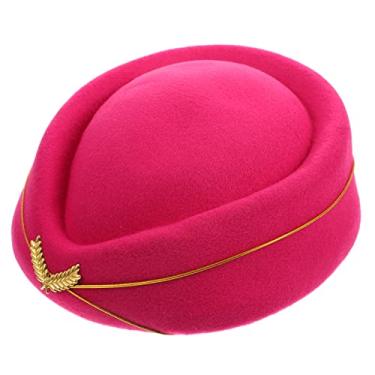 Imagem de NUOBESTY Chapéu de hospedeira de ar aeromoça cosplay acessório de cabeça elegante para comissária de bordo para decoração