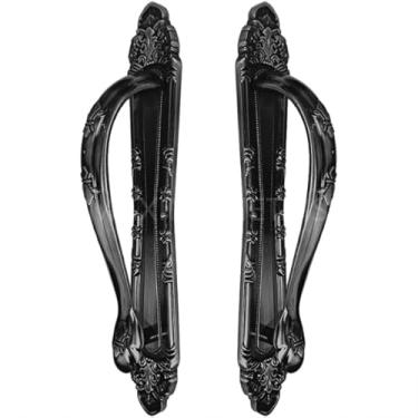 Imagem de Puxador Duplo Magnus 300mm Porta Pivotante Correr Madeira Vidro Colonial Clássico Rústico Maxima Metais (Preto Fosco)