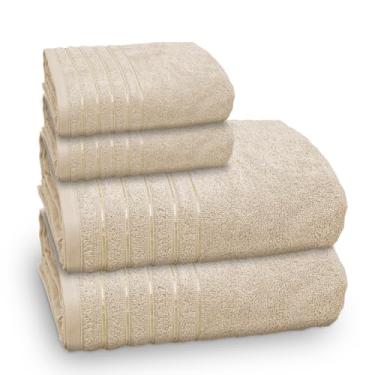 Imagem de Jogo de Toalha de Banho Golden, 4 Peças, Gramatura 500 g/m², Banhão, Appel (Cereal)