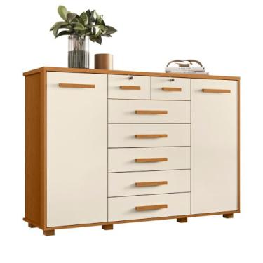 Imagem de Cômoda 7 Gavetas 2 Portas com Pés Fontana Albatroz
