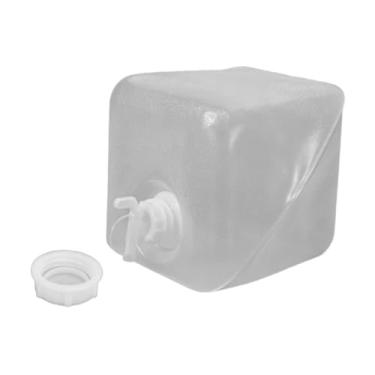 Imagem de UGPLM Recipiente de água dobrável, jarra, cantil, equipamento de sobrevivência reutilizável, tanque de água dobrável versátil para mochilão, 10l com Torneira