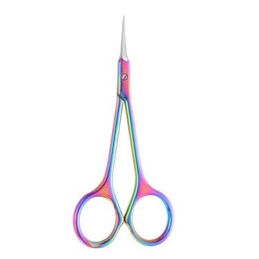 Imagem de Tesoura de cutícula de aço inoxidável para unhas artísticas, cortador de unhas, tesoura de cotovelo para manicure, multiuso, 10,3 cm