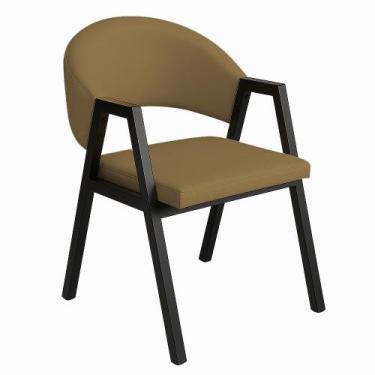 Imagem de Cadeira de Jantar Antonella material sintético Estilo Poltrona Com Pés