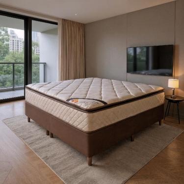 Imagem de Colchão Queen Fiori Molas Ensacadas + Base 158x198x67