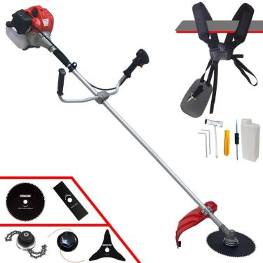 Imagem de Roçadeira Podador de Grama Anmax CG520P À Gasolina 2T 52cc 2,2HP 5 Em 1 Com Carretel + Lâmina 2 Pontas + Lâmina 3 Pontas + Lâmina 80 Dentes + Trimmer