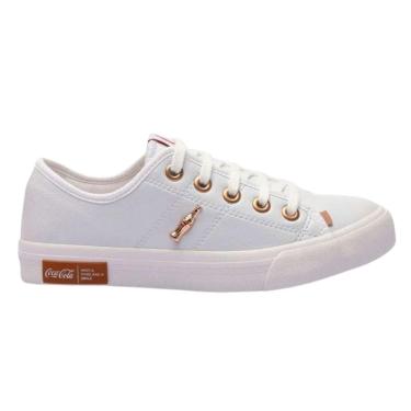 Imagem de Tênis Casual Feminino Coca-Cola Miami Eco CC2464 Branco-Feminino