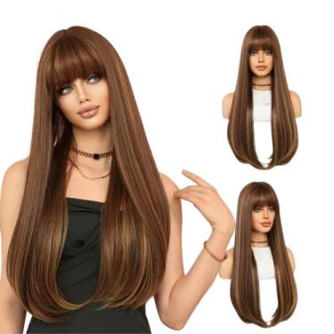 Imagem de Peruca Com Franja Wig Normal Lisa Orgânica Premium 70cm - bbless, cast