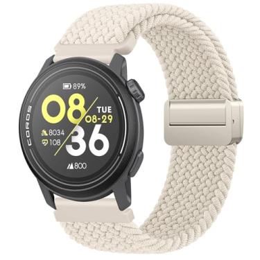 Imagem de Pulseiras magnéticas trançadas para Coros Pace 3 / Pace Pro/Apex 2 Pro/Apex Pro/Apex 46 mm, pulseira de reposição elástica trançada de nylon macio para mulheres e homens (Starlight)