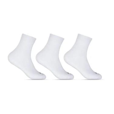 Imagem de Kit 3 pares meia cano longo alto hoahi algodão preta branca, 39/43, Br