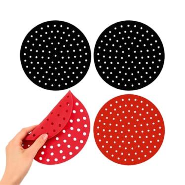 Imagem de Kit 2 Tapete Almofada Silicone Protetora Air Fryer Fogão De Indução Descanso Assadeira