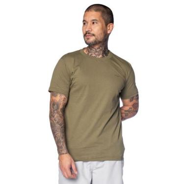Imagem de Camiseta Masculina Gangster Gola Canelada Verde Oliva, Oliva, G