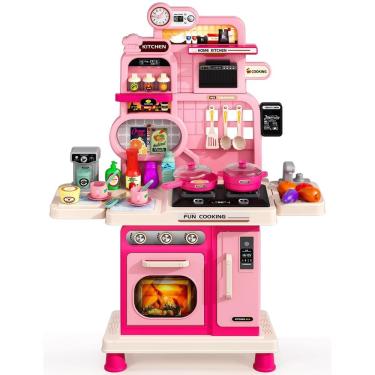 Imagem de Conjunto de cozinha Kids Play TooyBing com rosa claro e sonoro de 1 a 3 anos
