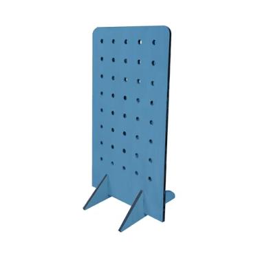 Imagem de Suporte de exibição de Pegboard para joias, feiras de artesanato, venda, eventos de fornecedores, ferramentas, organizador de acessórios para quadro de pinos, pequeno 15 cm C x 11 cm L x 25 cm A, azul