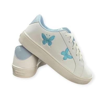 Imagem de Tênis Infantil Feminino com Borboletas Leve e Confortável Solado Antiderrapante Tamanhos do 25 ao 32 (BORBOLETA AZUL, BR, Criança de 1 a 3 anos, Numérico, 26)