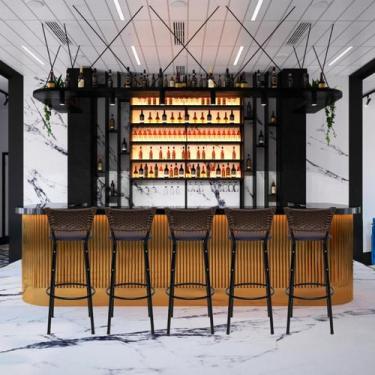 Imagem de Banquetas Alta Cadeiras Bancos Para Cozinha Gourmet Varanda Balcão Ilh