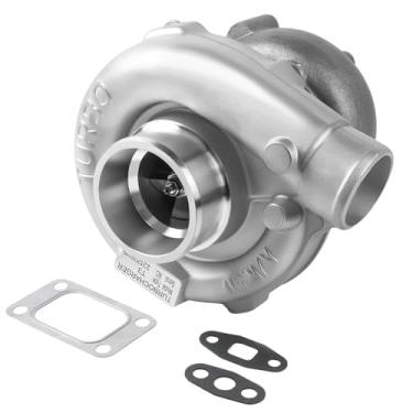 Imagem de Autodevil Turbocompressor universal T3 T4 compatível com T3/T4 T04E 0.57 A/R 48.1 TRIM 400+HP Boost Stage III Charger 1.5L-2.5L motor substitui peça