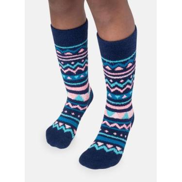 Imagem de Meia Puket Kids Geométrica Azul Marinho 23 a 33, Azul marinho, 23 A 27