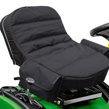 Imagem de Jiawu Capa do Assento do Cortador de Grama, Tampa Assento Trator de 600D Oxford, Almofada de Cortadors à Prova de Chuva Com Bolsa, Compatível Com Cub Cadet, Mahindra (preto)