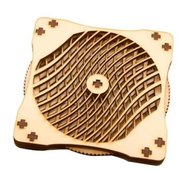 Imagem de IEUDNS Base de madeira quadrada rústica resistente ao calor, brinquedo de madeira para mesa de centro, cozinha, decoração de casa, fazenda, escritório, mesa, Style D