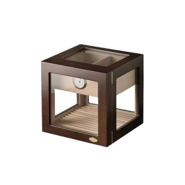 Imagem de ZzleoyuUUs-12 Caixa de charutos Umidor de charuto Umidor de vidro Visível Gabinete de charutos Caixa de charutos portátil