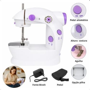 Imagem de Máquina De Costura Mini Elétrica Portátil Original Prática Compacta Pr