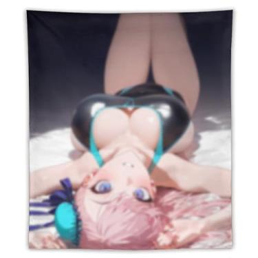 Imagem de LIEGBMEU Sexy Bikini Hot Anime Girl Tapeçaria 127.0 cmx152.4 cm Interior Exterior Wall Quilt Art Decoração de Tapeçaria Caprichosa, AF148