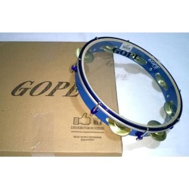 Imagem de Pandeiro Gope 11 Polegadas Pele Cristal Cor Azul