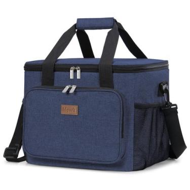 Imagem de Bolsa térmica Lifewit dobrável isolada 24 litros (40 latas) azul escur