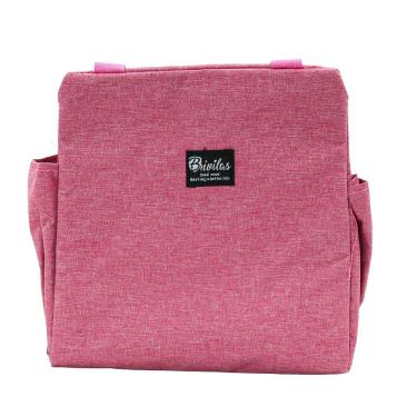 Imagem de Bolsa Marmita Lancheira Termica Casual Discreta Adulto Trabalho Faculdade Rosa