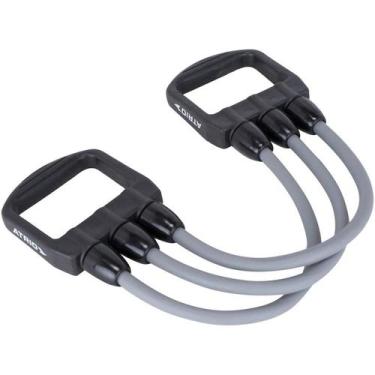 Imagem de Expansor Fitness Elástico Cinza/preto Atrio - Es233, extensor, elastic
