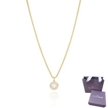 Imagem de Colar Feminino Rommanel Lindo Delicado Banhado Ouro 18k
