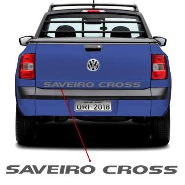 Imagem de Faixa Tampa Traseira Saveiro Cross 2011/2013 Adesivo Grafite - SPORTIN