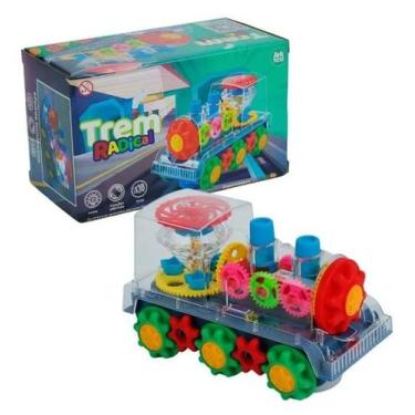 Imagem de Trenzinho com Luz e Som Infantil Bate e Volta Interativo Brinquedo Edu