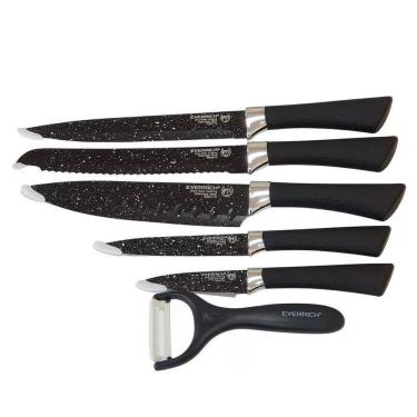Imagem de Kit Facas Cozinha Churrasco Chef Cerâmica 6 Peças