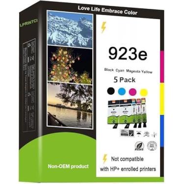 Imagem de Cartuchos de tinta High Pages 923 923e para impressoras HP OfficeJet Pro 8130 8135e 8138e 8139e 8120 8123 8122e OfficeJet Pro 8135e e 8139e sem fio All-in-One pacote com 5 (ciano magenta amarelo 2