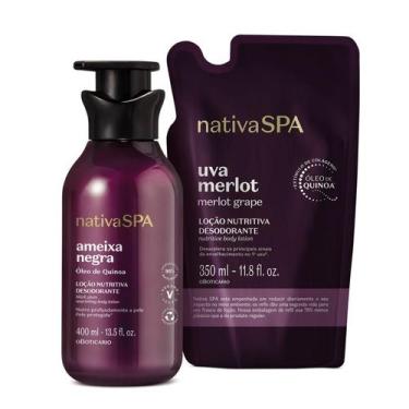 Imagem de Combo Nativa Spa: Loção Corporal Ameixa Negra 400ml + Refil Uva Merlot