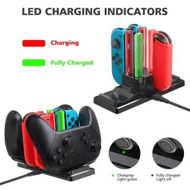 Imagem de Nintendo Switch Pro Controller Portátil 6 em 1 Joy-con Charg - Lightbe