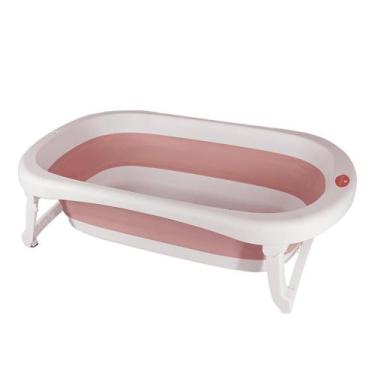 Imagem de Banheira Dobravel Multmaxx Pequena Infantil Bebe Portátil Retrátil
