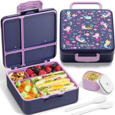 Imagem de Lancheira Fimibuke Bento para crianças 41 onças 4 compartimentos+3 ano