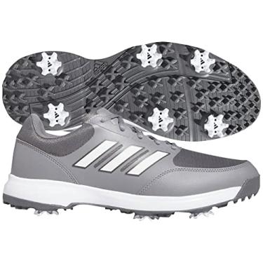 Imagem de adidas Tênis de golfe masculino Tech Response 3.0, Cinza 4/Calçados Branco/Cinza Três, 10.5 Wide