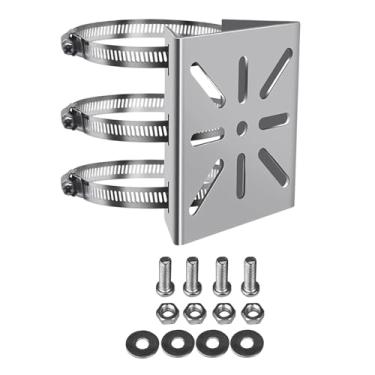 Imagem de KiBcsLic Suporte de poste vertical para câmera de segurança com 3 laços acessório confiável, elegante e estável suporte de parede para câmera interna