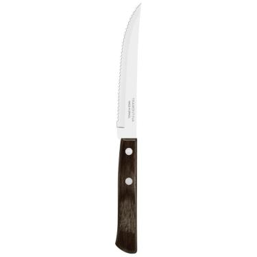 Imagem de Kit 6 Facas Churrasco Tramontina Polywood Inox Cabo Castanho