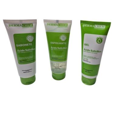 Imagem de Kit Sabonete Esfoliante e Gel Facial Acido Salicilico Dermachem