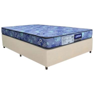Imagem de Cama Box Bege + Colchão D20 GAZIN SONOLAR SUPREME 88x188x51cm 100% ESP