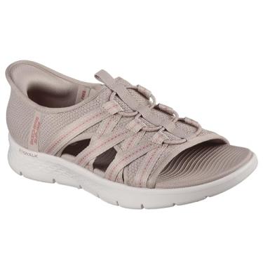Imagem de Skechers Sandália feminina Hands Free Slip-ins Go Walk Flex – Sadie Fisherman, Cinzento-acastan, 41