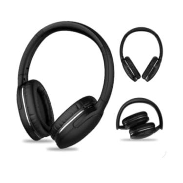 Imagem de Fone De Ouvido Bluetooth 5.3 Headphone Sem Fio Fone Corrida Academia Com Cancelamento de Ruído On-ear Dobrável Qualidade PREMIUM (Preto)