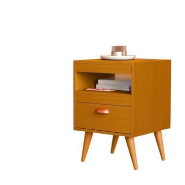 Imagem de Kit 2 mesas de cabeceira com pés e gavetas com criação de 2 unidades(Ype)